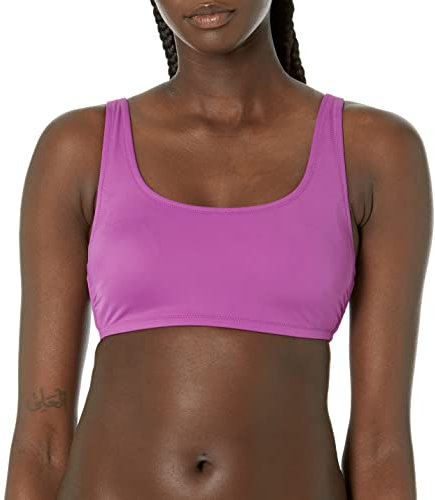 Amazon Essentials Top Corto de Baño con Cuello Redondo Mujer, Violeta, 44
