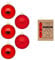 Weihnachtskugeln Glas 3cm x 24 Stück in Kartonbox Christbaumkugeln klein Merry Red