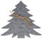 Besteckhalter Tannenbaum Filz Grau oder Schwarz Weihnachten Deko 18cm H 4 Stück, Farbe:Grau