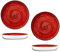 Wilmax - Piatti piani gourmet SPIRAL - Set da 2 - Forma originale - Design moderno - Resistenti ai graffi - Lucidati a mano - Per uso domestico - Per ristoranti - Diametro 23 cm