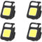 4 Stück Mini COB Schlüsselanhänger Arbeitsleuchte,LED Drachenkind Lampe Tragbar USB Wiederaufladbar Multifunktional Flaschenöffner Notfall Taschenlampe 800 Lumens mit Klappbaren Halterung,Magnet Basis