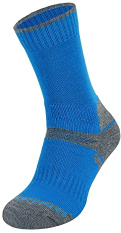 Kids Merino Wool Hiking Socks | Comodo | Breathable Outdoor Lightweight Anti Blister Socks (7-10 Years, Blue)