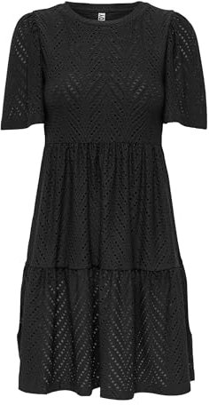 JdY Carla Cathinka S/S Dress Jrs Atk Vestido, Negro, M para Mujer