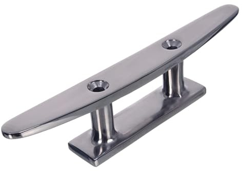 Najder Klampe Edelstahl 125mm, Flache Klampe, für Boot, Bootsklame, Edelstahlklampe, Marine Klampe, für Yacht Dock, Anlegeklampen Kajak, Festmacherklampe, Belegklampe, Dauerhaft