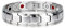 AMZLORD 5er Ultrastarkes Titan Magnetarmband for Damen Männer, Antistatischer Magnet Armbänder Gewichtsverlust Armband, Titanstahl Magnetisches Titan Armband Anti-Ermüdungsband (Silber)