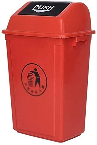 CULPRT Poubelle Maison Poubelle Intérieure Avec Couvercle Poubelle Multifonctionnelle Chambre D'Hôtel Cuisine Poubelle Commerciale/Capacité: 40L, 60L Poubelle, Facile À Nettoyer/Rouge/40 Litres