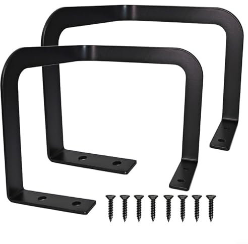 Emiif 2 Stück Matratzen-Halter, Matratzen-Halter, Anti-Rutsch-Baffles, Metall-Matratzengreifer, 16 x 16 x 14 cm, schwarz