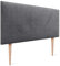 DHOME Kopfteil aus Kunstlederoder Stoff AQUALINE Glatt mit Beinen Kopfteil gepolstert Luxusbett Kopfteil (Stoff Ashgrau, 95cm Mit Füßen (Betten 70/80/90)