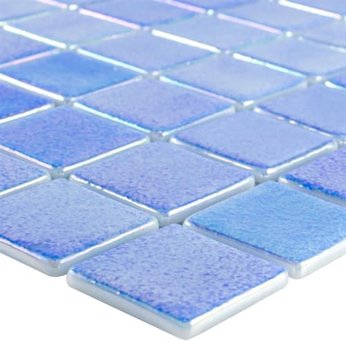 Glas Schwimmbad Pool Mosaik Fliesen Matte McNeal Blau 38 Hamam Bad Dampfdusche