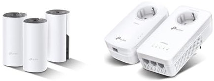 TP-Link Deco P9 Powerline WLAN Mesh Set weiß & WLAN Powerline Adapter Set TL-WPA8631P KITweiß