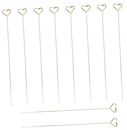 AOKWAWALIY 10St valentinstag karte Engel für die Weihnachtsbaumspitze Blumenstraußhalter Wohnkultur Tischdekoration Party-Clips Festivalbedarf Metall Geschäftskartenhalter Hochzeitskarte Name