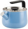 KitchenAid Teakettles Enamel-on-Steel Stovetop Whistling Teakettle, Induction Ready, Stainless steel Lid, 2 Quart - Blue Velvet