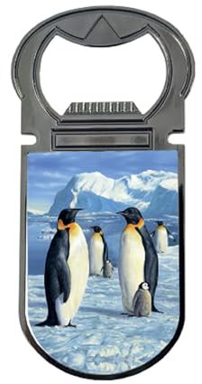 3D LiveLife Flaschenöffner - Antarktische Majestät von Deluxebase Pinguin Magnetischer Getränkeöffner mit linsenförmigem 3D-Bild Kühlschrankmagnet Geschenke für Küche und Bar Zubehör