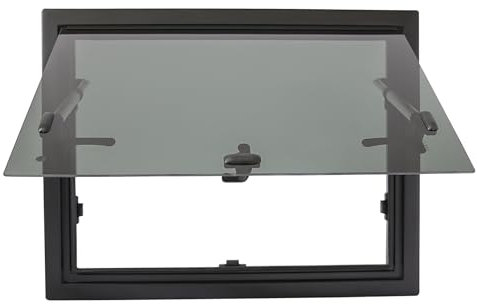Ventana de autocaravana, universal, ventana de exposición, ventana lateral, ventana exterior con mosquitera integrada para caravanas, furgonetas, autocaravanas (600 x 450 mm)