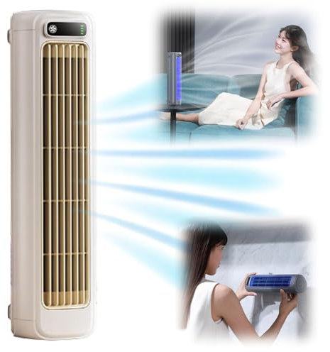 Relaxix Cooling Ace,Relaxix Cooling Ace Air Conditioner,Relaxix Air Cooler,Libiyi Cooling Ace,Shirem Air Conditioner,Shirem Cooling Fan,Portable Desktop Tower Fan Quiet with Three Speed (Beige)