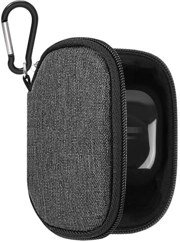 Geekria Earbuds Carrying Pouch Compatible with SAMSUNG Galaxy Buds3 FE, 3 Pro, 2, Replacement Protective Earphones Travel Bag with Cable Storage (Dark Grey)
