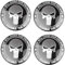 ZHjuju Cache-moyeux Universel en Forme de Tête de Mort,4 pièces Cache-Moyeux Le Crâne Voiture Cache Moyeux Capuchon de Jante de Capuchon de moyeu de Roue de Crâne Compatible avec Les Enjoliveurs 56mm