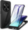 CENHUFO Funda Xiaomi Redmi 14C 4G/5G / Redmi A4 / Poco C75, Carcasa Antigolpes 360 Grados con Protector Pantalla Integrado, Robusta Doble Cara Bumper Case Transparente Anti-Amarilleo Capa - Negro