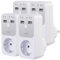 revolt Countdowntimer: 4er-Set digitale Dual-USB- & 230-V-Steckdosen-Countdown-Timer (USB-Countdown-Zeitschaltuhr, Steckdose mit Timer-Funktion)