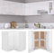 Moderner Hochglanz Weiß Hängeschrank Eckschrank 57x57x60cm Stilvoller Holzwerkstoff Küche Hängeschrank für kleine Räume