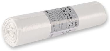 600 Stück Hygoclean Müllbeutel Light, 60 l | HDPE, Rolle, transparent, L: 75cm, B: 64cm, 10my, Karton, Müllsäcke, Abfallsack, Müllbeutel, Mülltüten, Hausmüll, Abfallbeutel