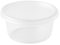 Commerline 250 Stück-250 ml Feincostbecher mit Deckel, Rund Verpackungsbecher, Einwegbehälter aus PP, Transparent Salatschale, Dipschalen, Plastic Vorratsdosen, Einwegschalen