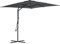 Outsunny Parasol déporté carré 2,5 x 2,5 m, parasol de jardin extérieur protection UV ouvrir et fermer rapidement et facilement base croisée incluse pour balcon patio terrasse gris foncé