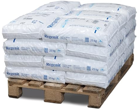 Höfer Chemie 12 x 25 kg de Comprimés de Sel Salé - Haute Pureté | Systèmes d'Adoucissement de l'Eau - Régénère Votre Adoucisseur - Protège des Dépôts de Calcaire - Dissolution Homogène