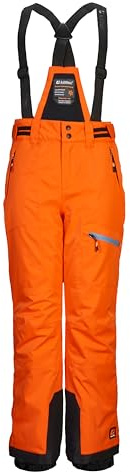 killtec Boy's Ksw 195 Bys Ski Pnts Ski trousers/functional trousers with zip-off bib, edge protection and snow guard