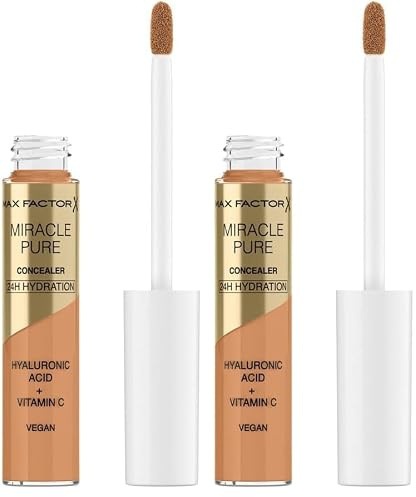 Max Factor Miracle Pure Concealer With Vitamin C And Hyaluronic Acid, Shade 06, 1 Count, Pack Of 2