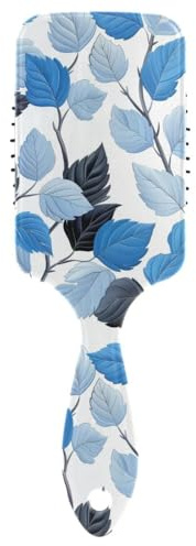 Brosse de massage noire et blanche lierre cyan pour la croissance des cheveux. Brosse de massage conçue pour les cheveux bouclés avec poignée ergonomique pour cepillos para cabello