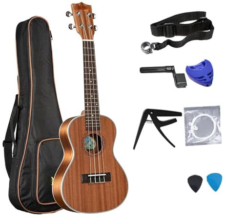 Ukulele 21 Zoll Sapele Ukulele Geeignet Für Anfänger Und Erwachsene Leicht Zu Üben Spielen(21 inches)