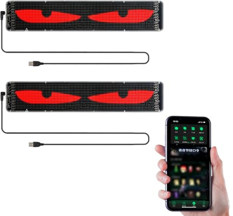ZDAGELD Programmierbares Auto-LED-Anzeigeschild mit Fernbedienung, RGB-LED-Panel mit Hoher Helligkeit, Dünn und Flexibel, für LKWs, Autos, DIY-Projekte