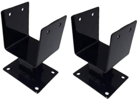 Jiuvaso 2x Supports de Connexion pour Pergola, Connecteurs D'ancrage pour Poteaux de Base de Terrasse Ou de Porche
