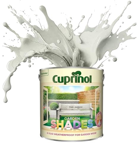 ARUUJ Garden Shades Pale Jasmine, 2.5 Liters Fence Paint, Outdoor Wood Paint for Sheds, Gardens Furniture, Trellis Fence & Exterior Wood, Water Based Matt Finish, Weather Resistant