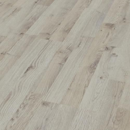 HORI Laminatboden Klicksystem Easy & Selection Klicklaminat in Holzoptik - 3-Stab Schiffsboden, Fußboden für Fußbodenheizung geeignet - Eiche Hell - 2,92 m² - 11 Dielen