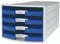 Han Schubladenbox, Lichtgrau/Blau, 4 Schubladen, 1013-14