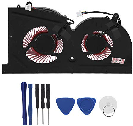 ASHATA GPU-Lüfter, GPU Lüfter Kühler PC Cooling Fan Effizient Laptop-Lüfter für GS63VR GS73VR Pro BS5005HS-U2L1 Schwarz