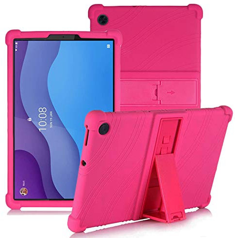 YGoal Funda para Lenovo Tab M10 HD 2nd Gen - Cubierta Protectora a Prueba de choques Suaves para niños de Peso liviano Silicona Case Cover para Lenovo Tab M10 HD 2 TB-X306X/X306F, Rosa