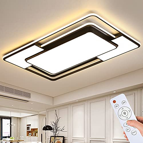 Style home LED Deckenleuchte 150W Deckenlampe dimmbar mit Fernbedienung moderne Lampe für Wohnzimmer Schlafzimmer Büro (900 * 600mm)