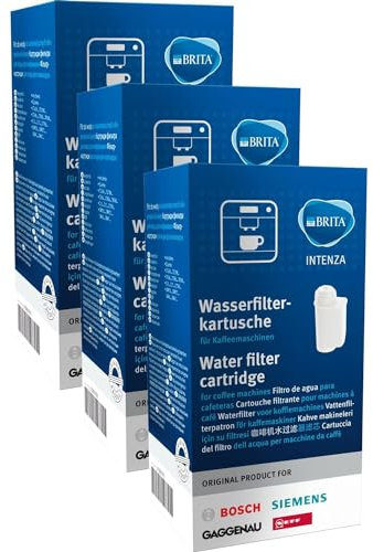 BOSCH Filtre à eau Brita Intenza pour machines à café entièrement automatiques - 3 pièces