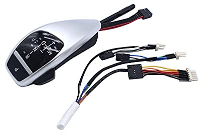 TAKPART LHD Automatischer LED Schaltknauf Schalthebel Nachrüstsatz für E46 E60 E61 E63 E64(Silber