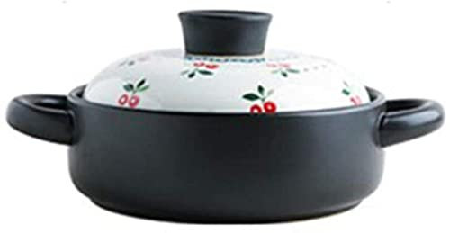 ksamwjf Olla de Barro para cocinar Cazuela de cerámica Olla de Barro Cazuela de Terracota - Antiescarcha y Resistente al Calor, Diseño Especial