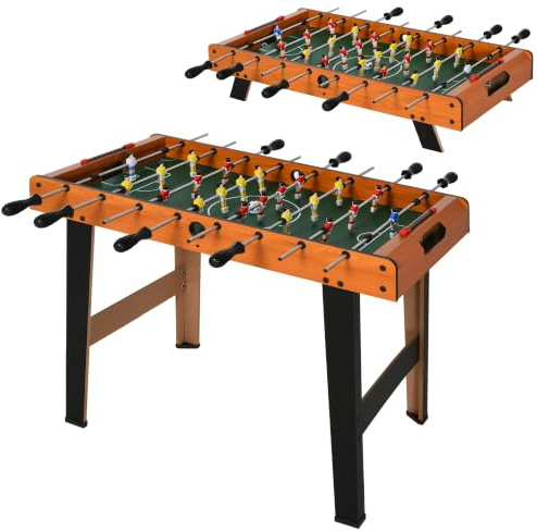 HOMCOM Football Table Heavy Duty 84.5cm for Arcades, Pub, Game Room, 8 Rods