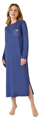 Damart Women's Chemise De Nuit Manches Longues, Maille Jersey Bed Jacket (pack of 1)