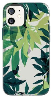 Tech21 Evo Art Botanical Garden for iPhone 12 mini – Protective Phone Case with 10ft Multi-Drop Protection Forest Green