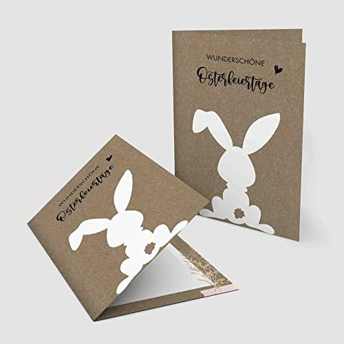 Kartenkuss Osterkarten Post-it zum Set zu 10 Stück inkl. Umschläge Liebevolle einzigartige Gestaltung