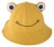 VALICLUD Süße Frosch- Eimer Hut Baumwolle Breite Frosch Hut Sommer Fisherman- Mütze Verpackbare Reise Strand Sonnenhut Faltbare Frosch- Eimer- Hut für Kinder Childern (Gelb)