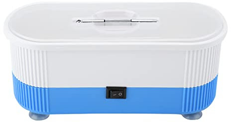 Ultraschall-Schmuckreiniger, Brillenreiniger, Tragbare Professionelle Kontaktlinsen-Reiniger, für Uhrenringe, Schmuck, Heimwerkzeuge, Schmuck, Silber(Blau)