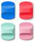 Fking Mehrfarbiger Ersatz-MagSlider für Yeti Rambler Deckel, 4 Stück, passend für 284 ml, 473 ml, 567 ml, 740 ml, 850 ml magnetische Becherdeckel (Rosa/Aqua/Marineblau/Rot)